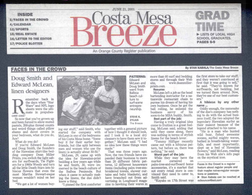 Costa Mesa Breeze Article